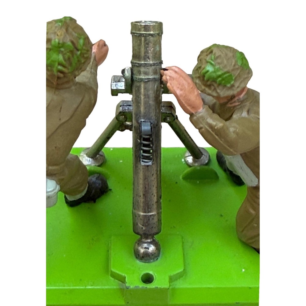 Britains Deetail Mortar Team British WWII Infantry Toy Soldiers Metal Base Lot 3 - Picture 7 of 16
